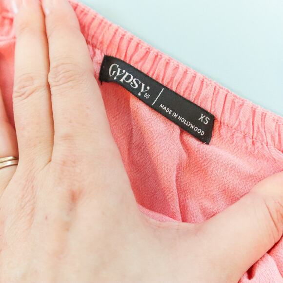 Gypsy 05 Pink Sleeveless Maxi Summer Sundress Size XSmall 100% Silk - Picture 3 of 8